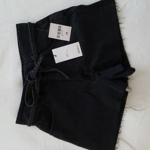 forever 21 high waist belted denim shorts
